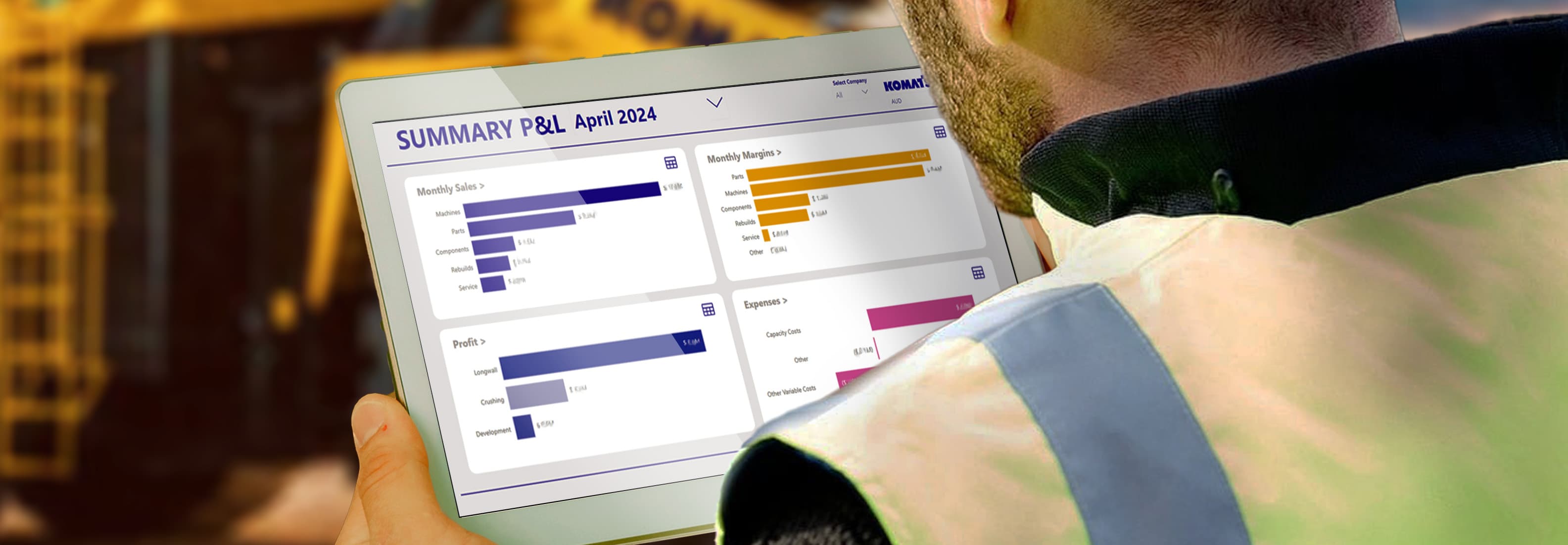 Komatsu Australia: Automated financial reporting that saved 50+ staff hours a month